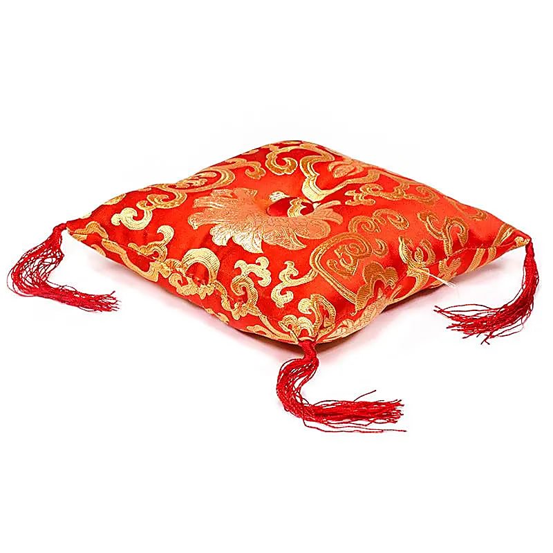 Cushion for Singing Bowl, Red 12x12 cm