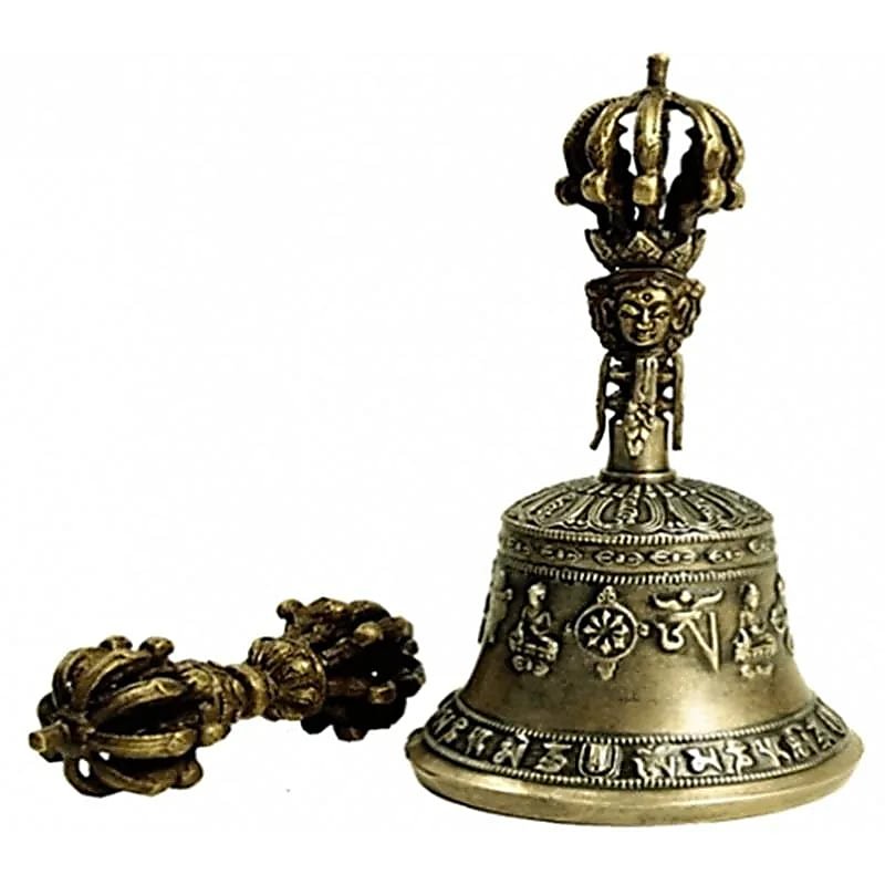 Dorje kell 18 cm, messingist dorje ja kell