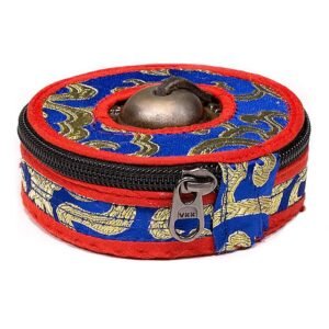 Funda para Tingsha - Azul/Rojo/Negro 9 cm