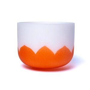 Cuenco de Cristal Chakra Lotus 2, Nota D 432 Hz (30 cm)