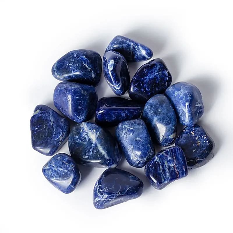 Pulēti sodalīta akmeņi ±3-8 cm, 500 g