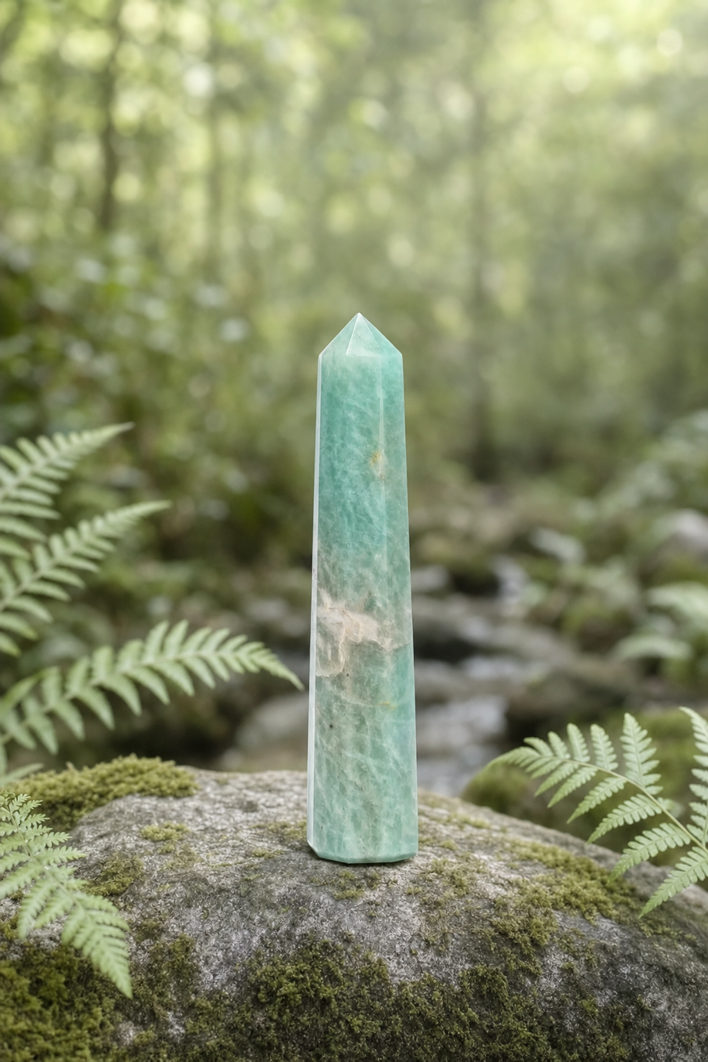 Amazonito obeliskas 9 cm 52g, nuotrauka 2
