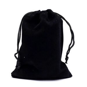 Must sametist kinkekott 10×14 cm