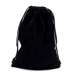Must sametist kinkekott 13×18 cm