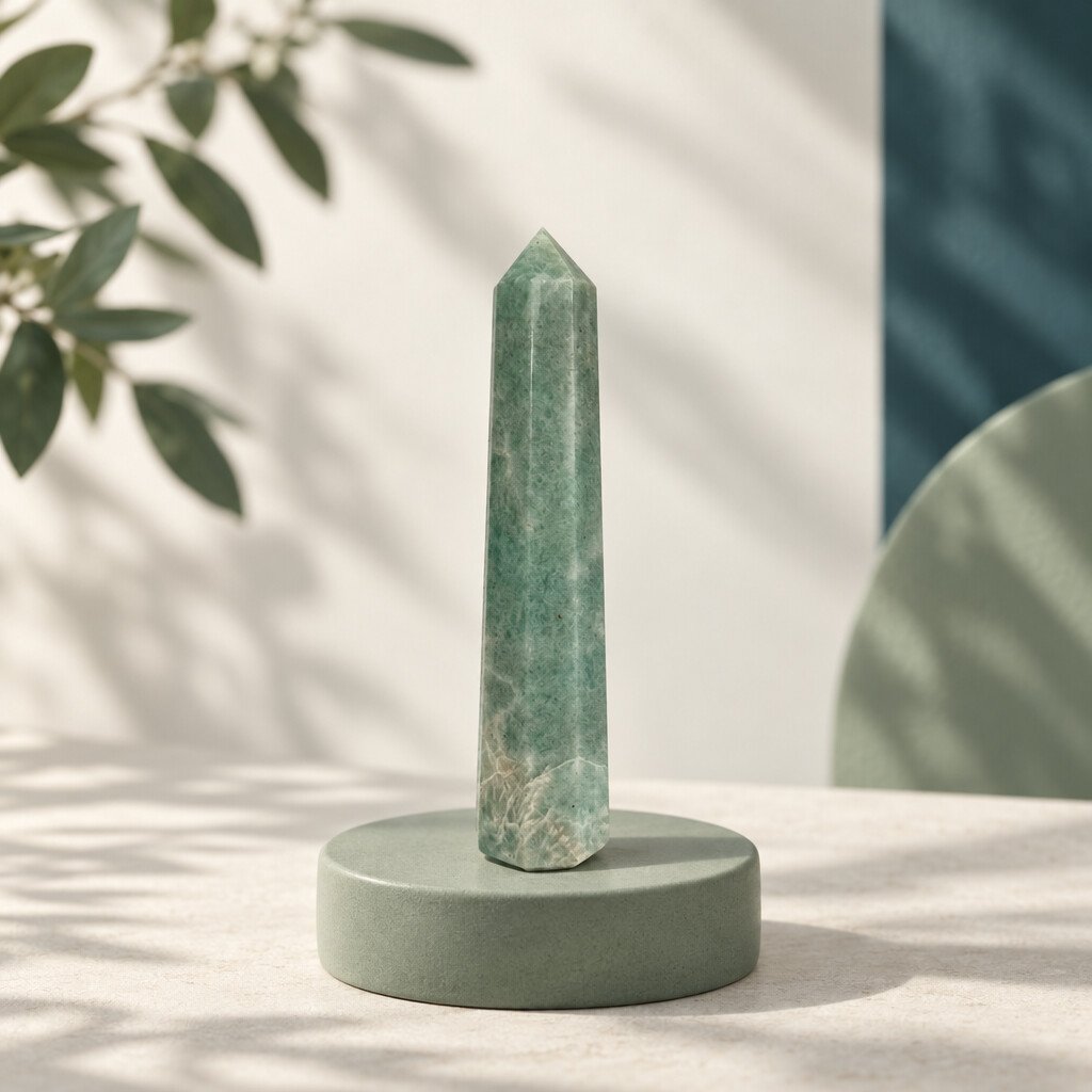 Amazonito obeliskas 9 cm 52g, nuotrauka 4
