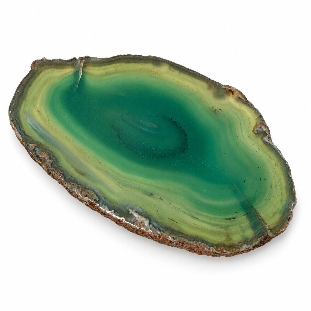 Placa de ágata verde / teñida 9 cm 39g