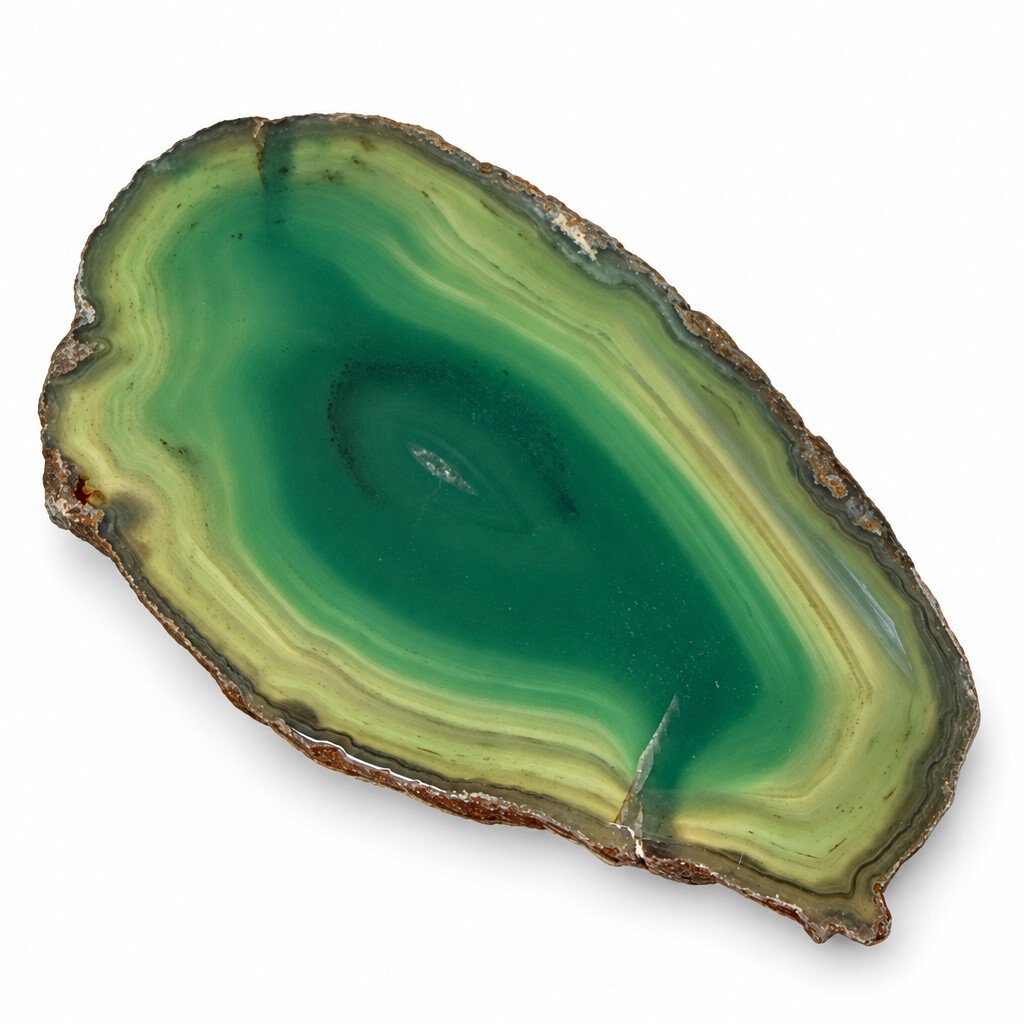 Placa de ágata verde / teñida 9 cm 39g, vista 3