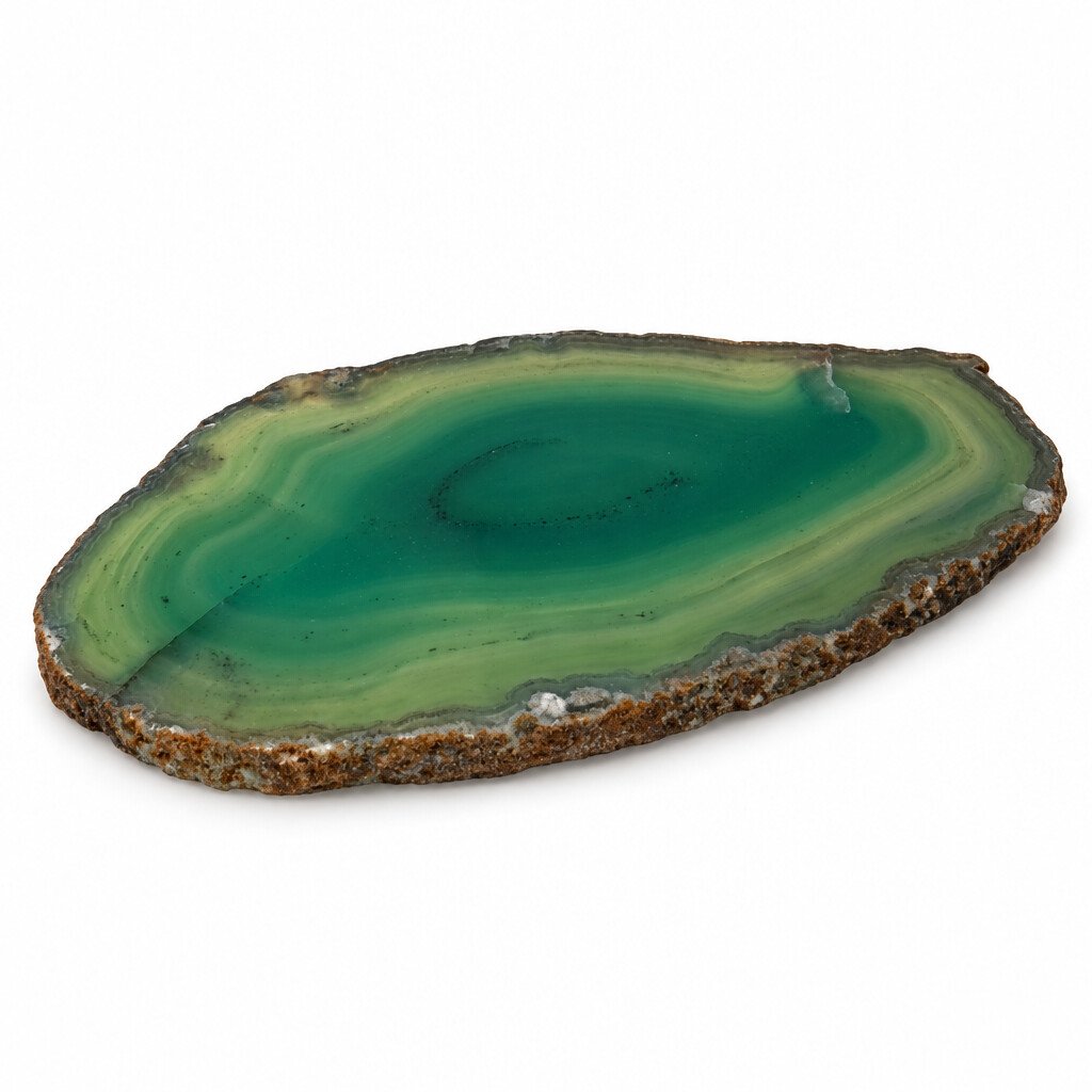 Placa de ágata verde / teñida 9 cm 39g, vista 4