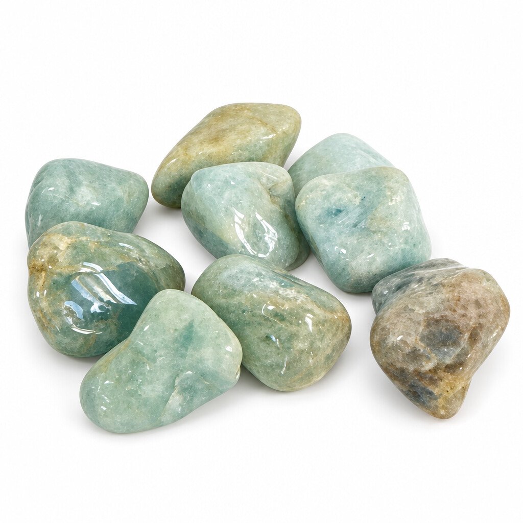 Piedras de aguamarina pulidas 4×2 cm