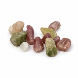 Töötlemata roosa ja roheline turmaliin, 0,5-2 cm 30g pakend