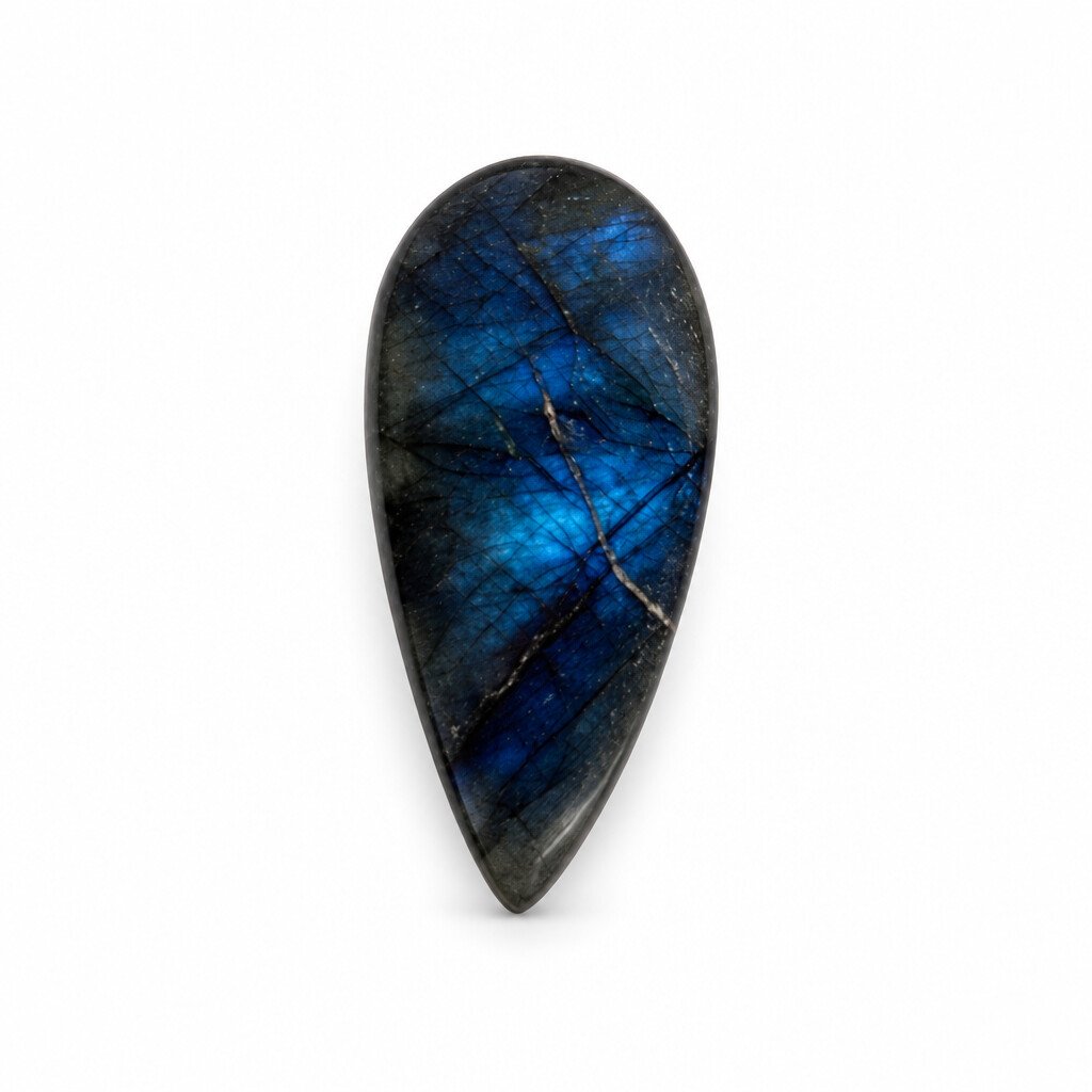 Labradorīta kabohons 1×4 cm